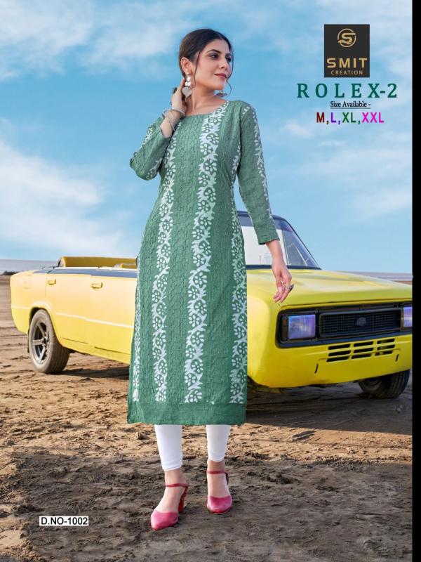 Smit Rolex 2 Fancy Chanderi Designer Kurti Collection